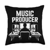 Music Producer Studio Desk Beatmaker DJ Controller Throw Pillow