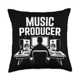 Music Producer Studio Desk Beatmaker DJ Controller Throw Pillow