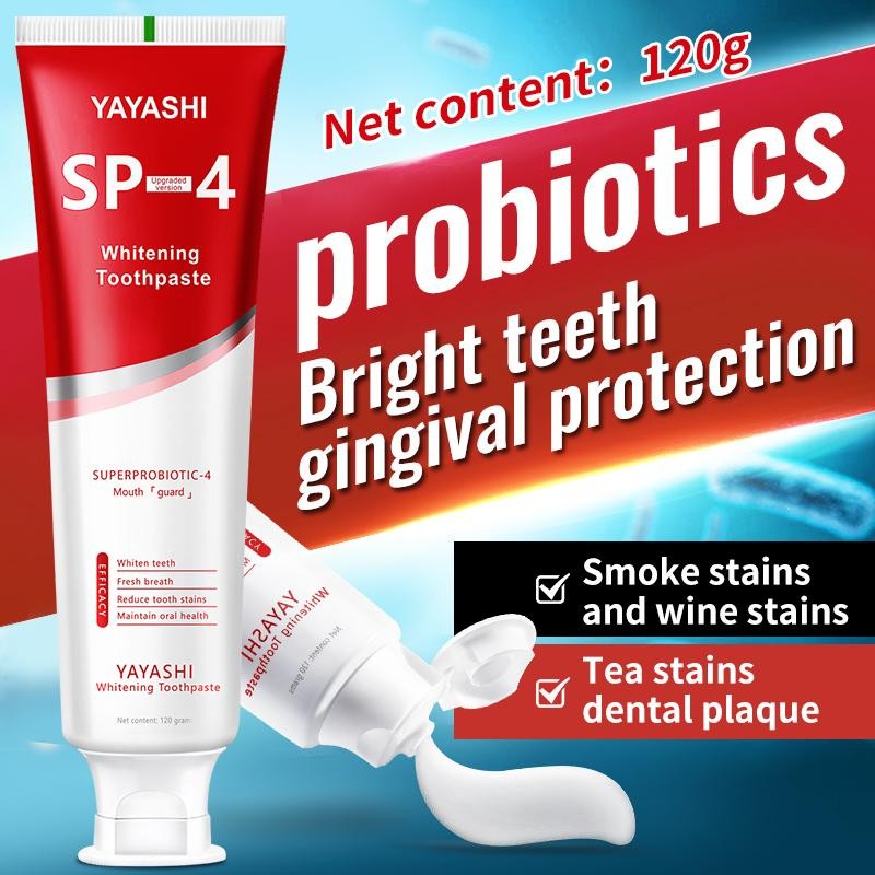YAYASHI SP-4 Teeth Whitening Toothpaste Pack,Helps Remove Tea, Coffee, and