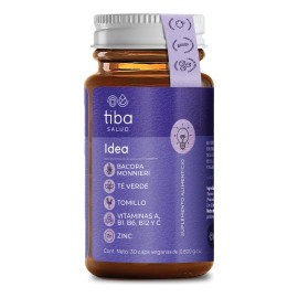 Idea Enfoque y Concentración 30 Cápsulas Veganas Tiba Salud
