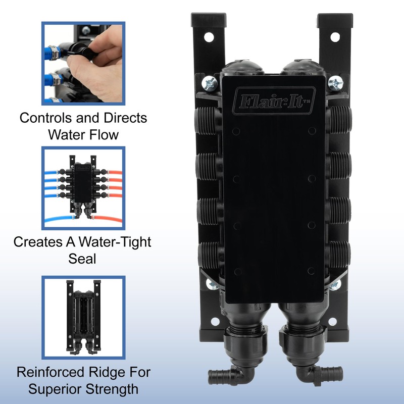 RecPro RV Water Manifold | 3/4 Inch MNPT Inlet x