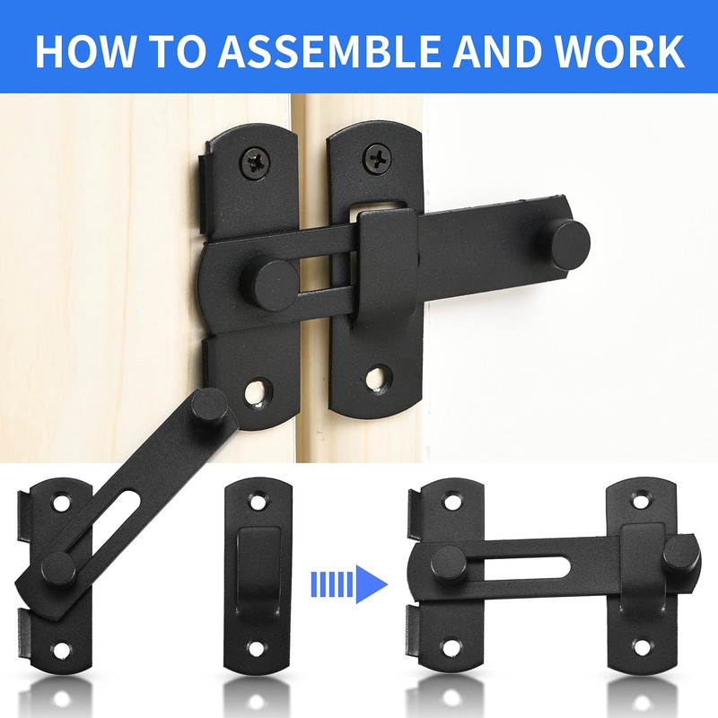 Lpraer 2 Pack 4 Inch Flip Latch Stainless Steel Gate
