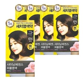 Mise-en-scène All New Shining Essence Gray Hair Dye 6N Brown 5 pcs. / 미쟝센 올뉴 샤이닝 에센스 새치 염색약 6N 갈색 5개