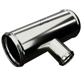 76mm (3 Inch) OD Aluminium T Piece 3 Way Hose Connector with 25mm (1 Inch) Outlet