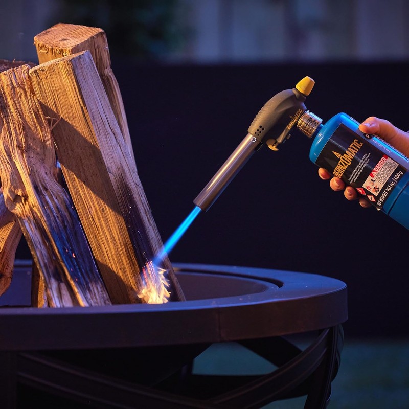 Bernzomatic QuickFire Outdoor Torch, High Output, Wind-Resistant Propane Hand Torch