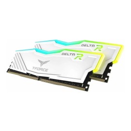 Memoria RAM T-Force Delta RGB gamer color blanco 16GB 2 Team Group TF4D416G3200HC16CDC01
