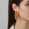 Gold Ball Earrings for Women Stainless Steel Posts Gold Chunky