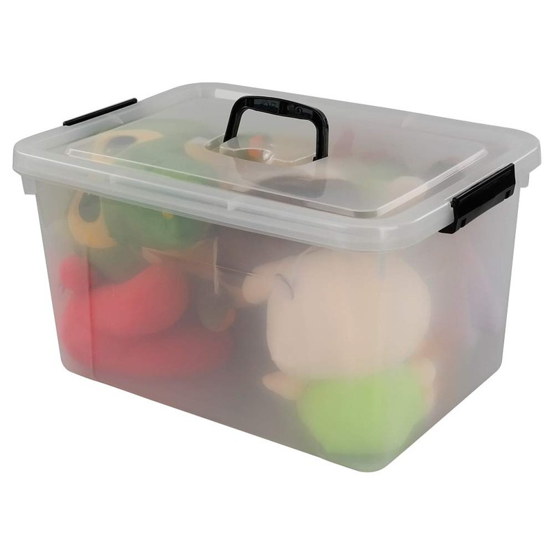 Begale 17.5 Quart Plastic Large Storage Container, Clear Latch Bin