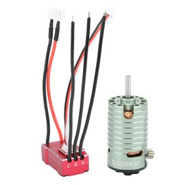 1410 Brushless Motor 18A Red ESC Set RC Car Replacement Accessory Spare Part(Green 5500KV )