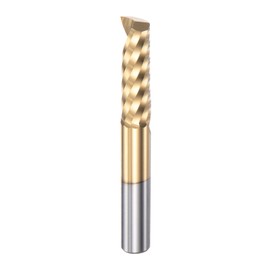 sourcing map End Mill CNC Router Bit 6mm Diameter 22mm Cutting 50mm Length Titanium Plated High Speed Steel Single Spiral Flute Upcut Milling Cutter for Acrylic PVC MDF Hardwood