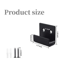 LuoQiuFa Tile Display Wall Hanger, 8 Pcs Stainless Steel Wall Mount Brackets Hook, Heavy Duty Tile Hanger for Mirrors, Picture Frame Ceramic Wall Display (Black Inner Width 15mm/0.59")