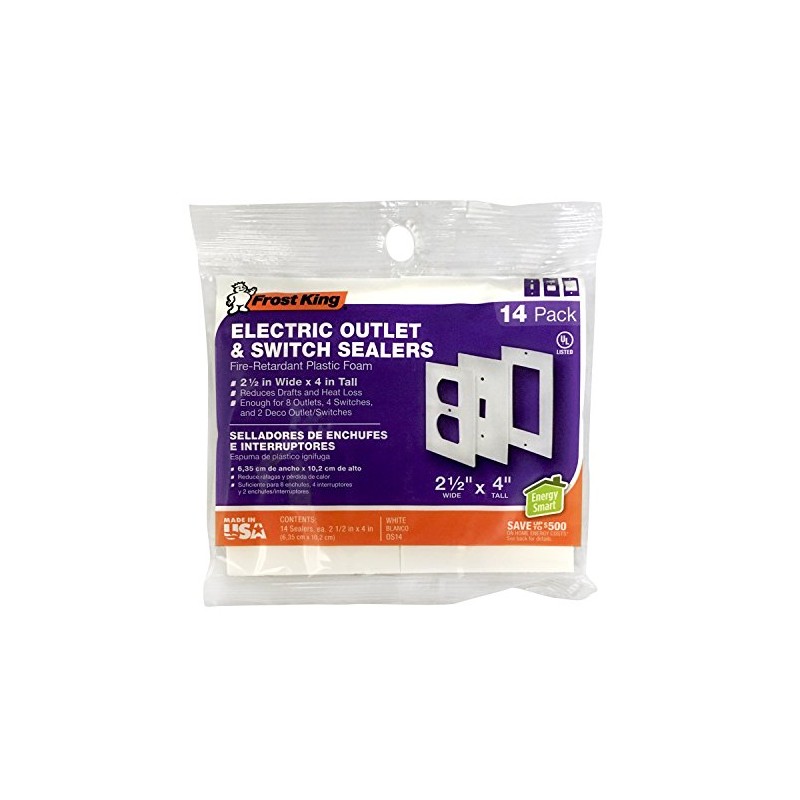 Frost King Electric Outlet Sealers - 14 Pack
