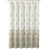 BESTRIPES Long Fabric Shower Curtain, Beige and Tan Ombre Boho