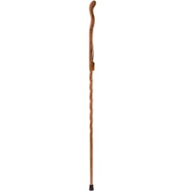 Brazos 41" Fitness Walker Oak Walking Stick Trekking Pole Cane, Tan, Made in the USA