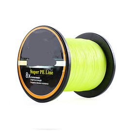 8 Strands Braided Fishing Line, Abrasion Resistant, Highly Sensitivity, Zero Stretch and High Performance, for Carp Bass Trout, 500M, Line No.3.0, 40lb, Yellow