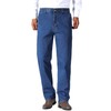 Soojun Mens Elastic Waist Jeans Relaxed Fit with Zipper and