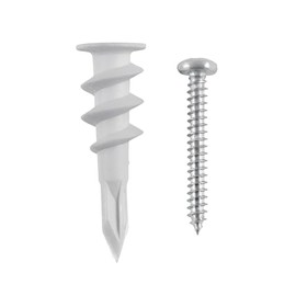 Fiero TQ-1/2TJ, Kit 20 taquetes plásticos 1/2", para panel de yeso con pijas # 8