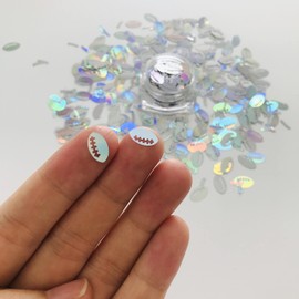 10 Grams/Pack - Sliver Holographic Football Rugby Ball Shape Glitter - Festival Rave Beauty Makeup Face Body Nail Art Decoration LB100