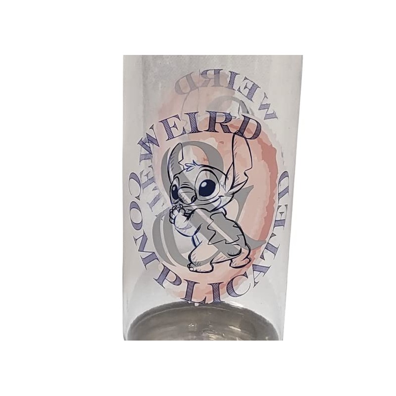 Divas World Lilo & Stitch Clear Water Bottle-1L-Reusable-Kids-Everyday Use-Durable Plastic-Leakproof-Gift
