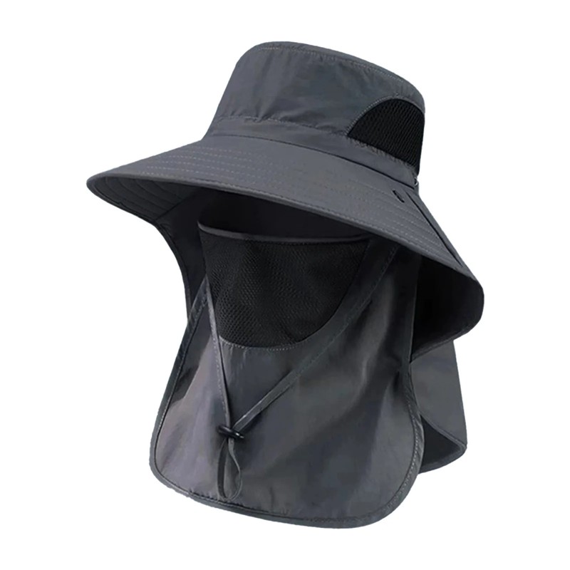 Wide Brim Sun Hat with Neck Flap for Outdoor Travel