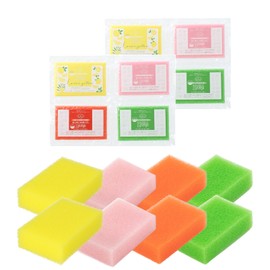 Sansun Sponges Set of 8 (2 Set of 4) Kitchen Sponges Sponge Dishwashing Dish Sponges Amazing Draining & Foaming Durable and Durable Kitchen Utensils Kitchen Utensils (Pastel)