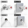 Bntyok 2 Pcs Wall Split Flange 0.86"/22mm ABS Square Self-Adhesive