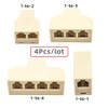 xiwai RJ11 Telephone Line Splitter 1 in 2 out 1