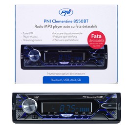 Car MP3 Player PNI Clementine 8550BT Removable Front 4x45w 12V 1 DIN with SD USB AUX RCA