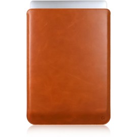 Casemade Real Leather Laptop Sleeve for MacBook Pro & Air Fits 13, 14, 15 & 16 Inch - Genuine Full Grain Leather with Soft Wool Lining (14-inch Pro M1/M2/M3/M4)