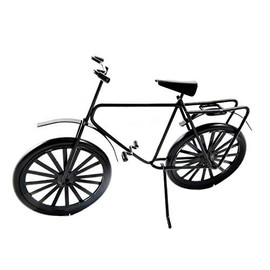 Melody Jane Dollhouse Adult Black Bicycle with Luggage Rack Miniature Accessories