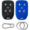 2-Pack Click&Fit Silicone Key Fob Covers Compatible with Chevy Suburban
