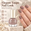 10ML Taupe Nail Polish, Air Dry Glossy Nail Lacquer, No