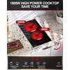 TOPWISH 2 Burners Electric Cooktop, 12 Inch Built-in Ceramic Cooktop,