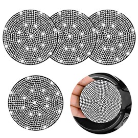 4 PCS Bling Car Cup Holder Coaster,2.75 inch Silicone Anti-Slip Shockproof Universal Car Coasters for Women