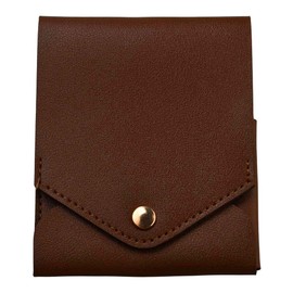 CALFOVERA Multifunctional Compact Wallet Handmade Faux Leather Banknote Storage with Pen Slot Brown Slim Minimalist Bifold Card Holder for Men Daily Commuting Business Travel Thin Credit Card, Brown