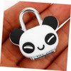 Operitacx Panda Mini Lock Key Cute Cartoon Metal Padlock for