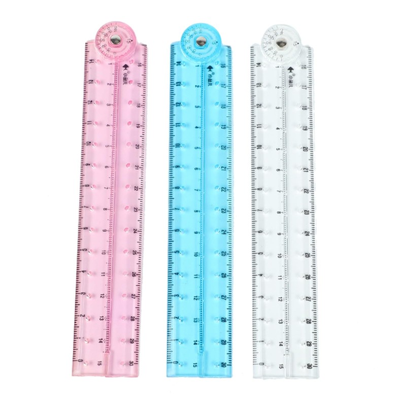 Transparent Folding Ruler, Straight Line Ruler, Math Drawing Ruler, Student
