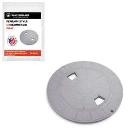 Swimables 08650-0058C Pool Skimmer Lid Cover - Compatible with Pentair Sta-Rite U-3 inground Pool Skimmer lid – Durable 9-8/4" Exact Fit Deck Lid & Weatherproof Pool Skimmer Lid Replacement - Gray