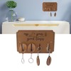 Key Holder Rack 4 Hook Cute Pendant Poplar Wooden Key