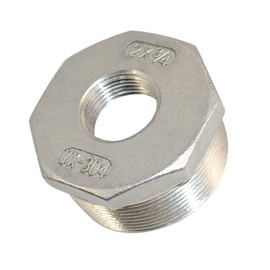 2" Male x 3/4" Female Thread Reducer Bushing Pipe Fitting, Adapter, Stainless steel SS 304 NPT