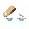 sourcing map Leather Drawer Pulls, 65x25mm 2Pcs Surface Leather Furniture