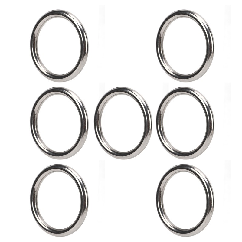 7 Pcs 304 Stainless Steel Metal O Ring Waterproof Rustproof