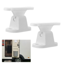 2Pcs Caravan Door Retainer Catch,White Caravan Door Catch,T-Shape Patio Door Holders,Secure Durable Motorhome Door Retainer for Campervans Caravans Motorhomes Shutters Cabinets