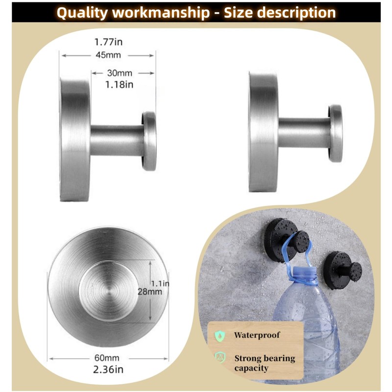 DSXHXXKG Suction Cup Hooks for Shower，2025 Upgraded Drill Free， Suction