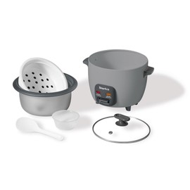 Starfrit Electric Rice Cooker - 10 Cups - Steamer Basket, Measuring Cup & Service Spoon - 400W - Makes Perfect Rice!