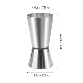 Stainless Steel Shot Measure,Double Jigger Cocktail Drink Measures for Spirits Bar(25ml 50ml)