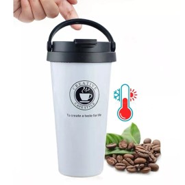 Francisco® Vaso Termo De Acero Inoxidable Con Tapa Y Asa