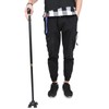 Height Adjustable Aluminum Alloy Cane with T Handle 4-pronged Pivot