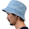 NEWHATTAN Bucket Hat Hat 18. Denim Light Blue, blue (light)