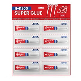 4 gramos x 8 pegamento fuerte multiusos con tapa anticóloga. Pegamento calcomanía súper rápido y fuerte, pegamento de cianoacrilato para plásticos duros, manualidades y muchos más